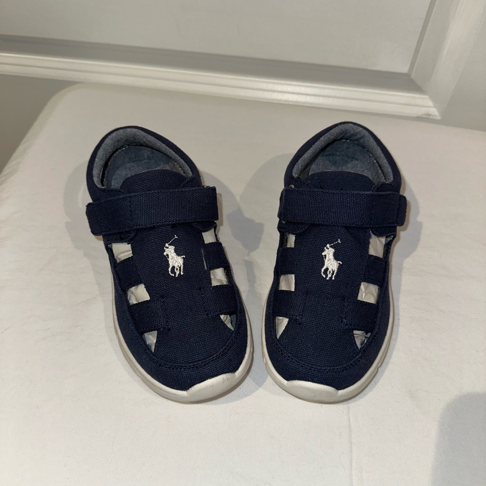 Polo by Ralph Lauren Kids Navy and White Sneakers